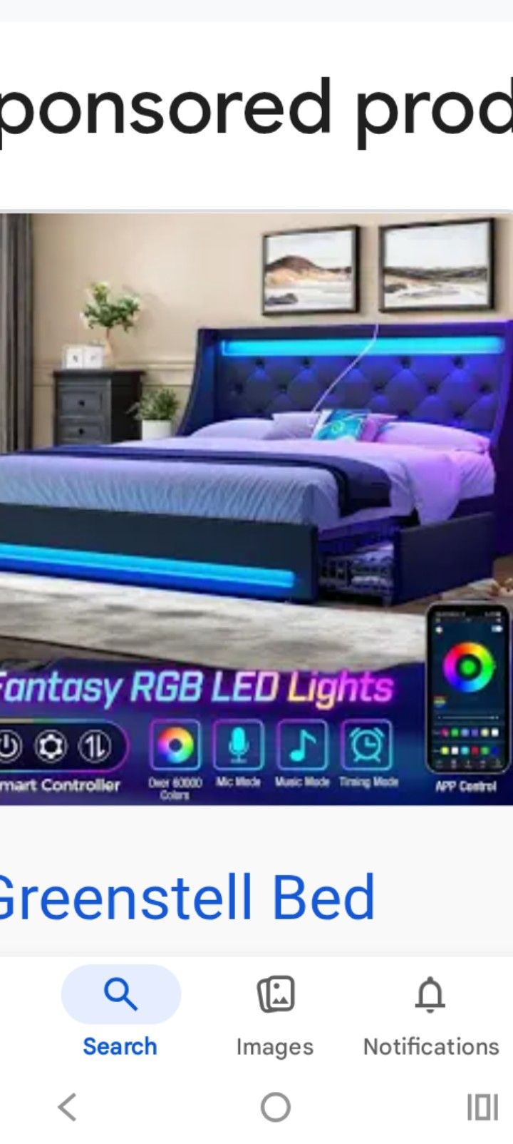 Bluetooth LED Smart  Bed Frame 