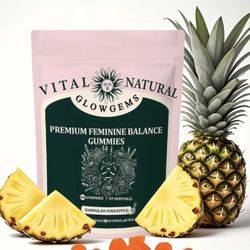 ✨ Vital Natural GlowGems Feminine Balance Gummies – Hawaiian Pineapple ✨
