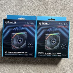 Lian Li UNI FAN SL Wireless LCD Reverse Blade Fluid Dynamic Bearing 120mm Case Fan - Black