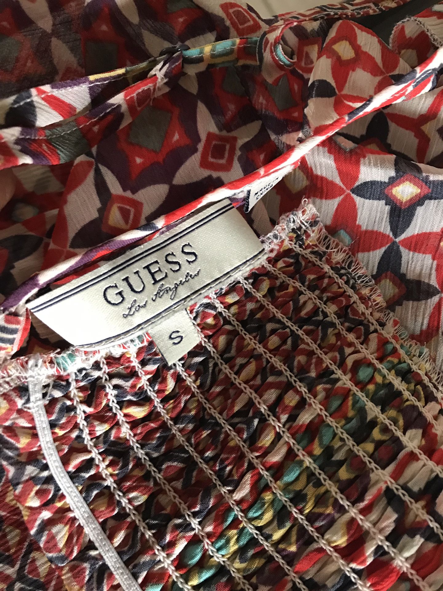 Guess Los Angeles Women’s Shirt With Folds In Front Size S Multicolor