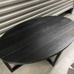 Black Oval Shape coffee table