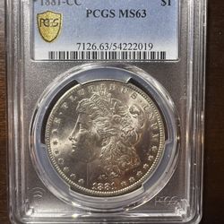 1881CC MS63 Morgan Dollar 