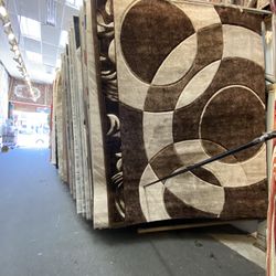 5x7 Area Rugs Carpet Rugs Modern Design Thick Colors Chocolate Brown Beige