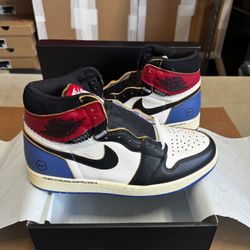 Air Jordan 1 x Union x Fragment Black and Varsity Red  Men And Women I07847-002