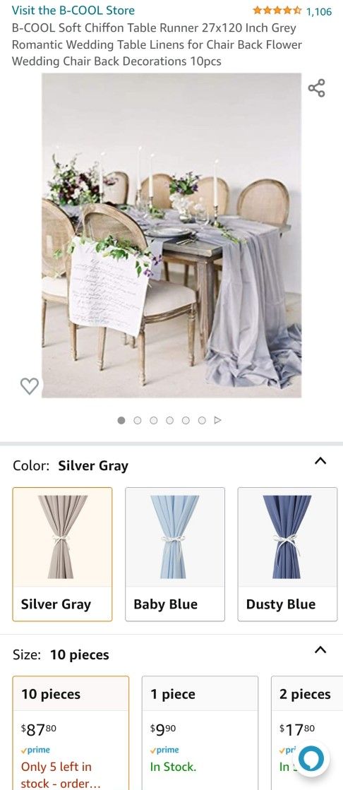 Grey Table Runners