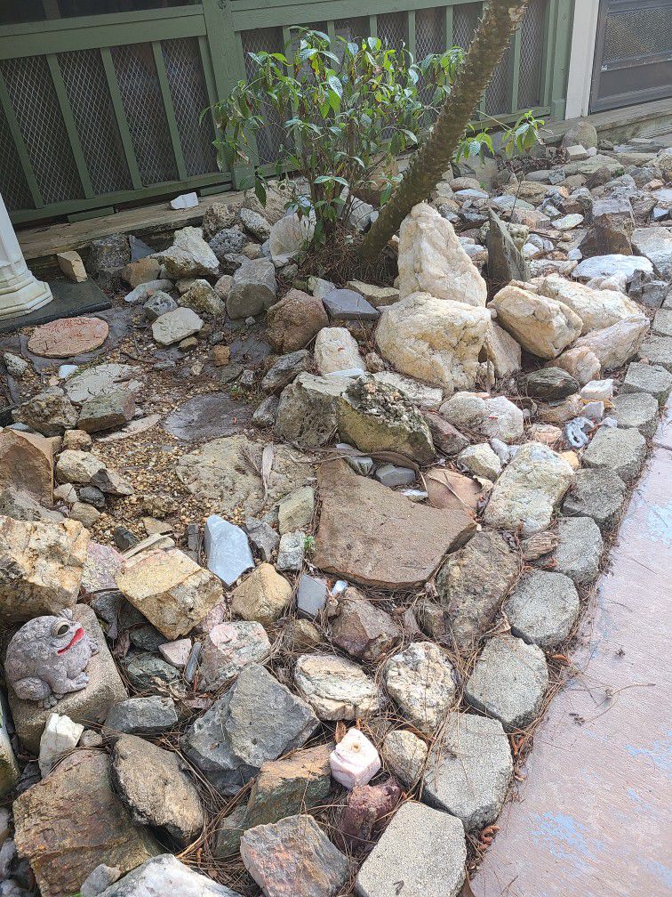 Collection Of Large Heavy Yard Rocks Stones