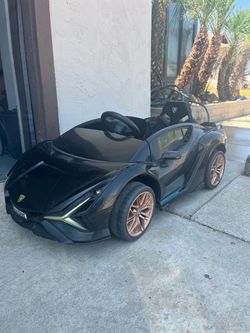 Lamborghini Sian 12V Kids Ride On Car with Parent Remote Control, MP3 Player, Electric Toy Roadster.