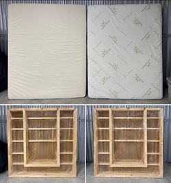 Full Size Memory Foam Mattress + Solid Wood Foundation – Must Go