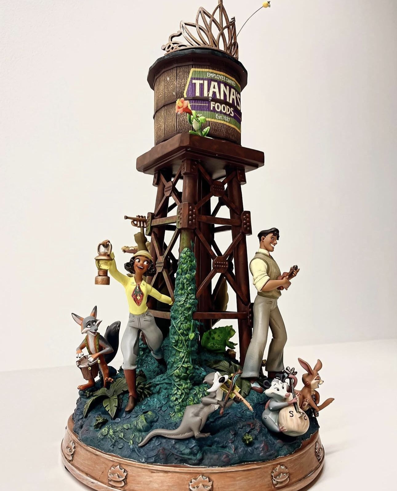 New Disney Tiana Bayou Adventure Water Tower Statue Figurine Never Opened