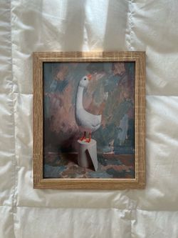 Framed goose painting