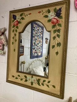 Nice Vintage Hand Painted Mirror