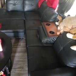 Leather Sectional Couch 