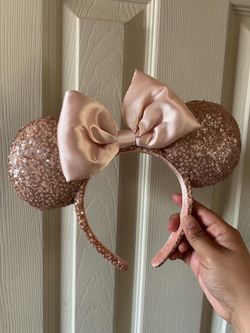 Authentic Disney Minnie Rose Gold Sequin Ears