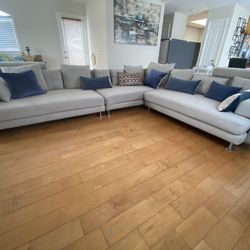 3pc Beige Sectional Sofa