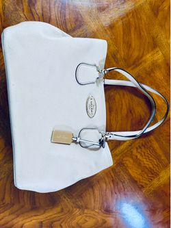 COACH purse beige tote
