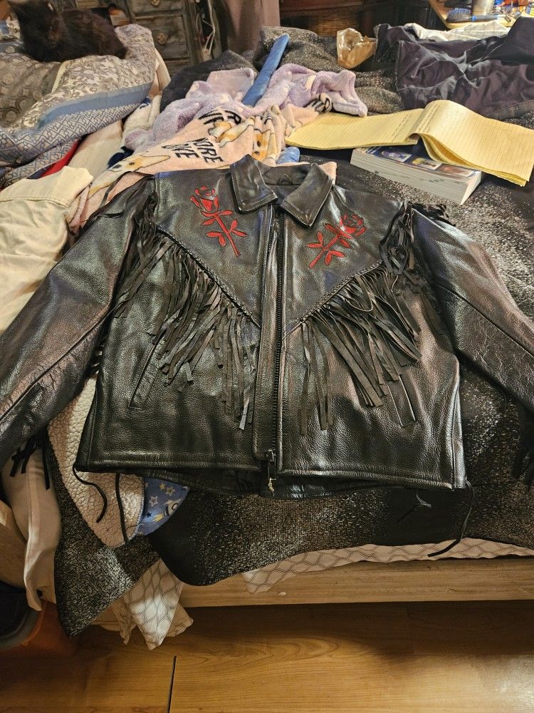 Woman's Leather Jacket New Never Worn