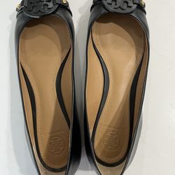 Tory Burch Black Flats