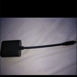 New Dell OEM Mini DisplayPort (Male) to VGA (Female) Dongle Adapter Cable - PNKVT - 00FVP
