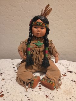 Danbury Mint Native American Doll Brave and Free Artaffects By Perillo 1992