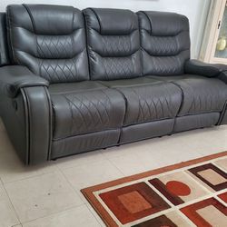 Leather Living Room Recliner Sofa