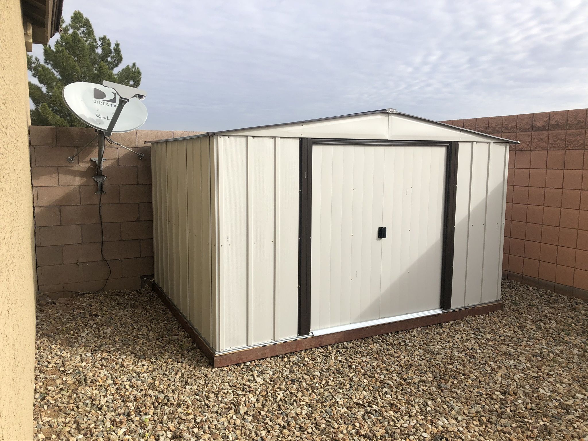 10x8 HOA Height Metal Storage Shed