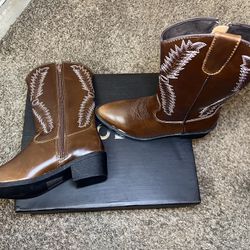 Faux Leather Cowgirl Boots