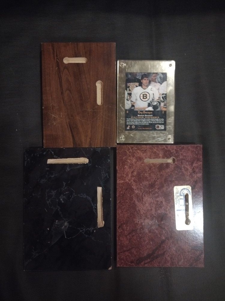 Sports Plaques Ray Bourque, Adam Oates, Drew Bledsoe Bruins Patriots Cards