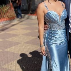 Dusty Blue Prom Dress