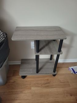 Side table with wheels
