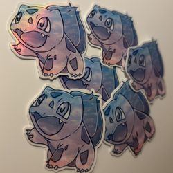 Holographic Bulbasaur Stickers
