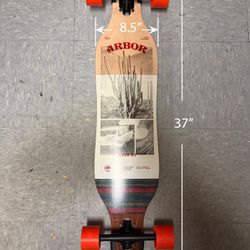 New Arbor Axis 37 Longboard w  Orangatan 65mm  Wheels