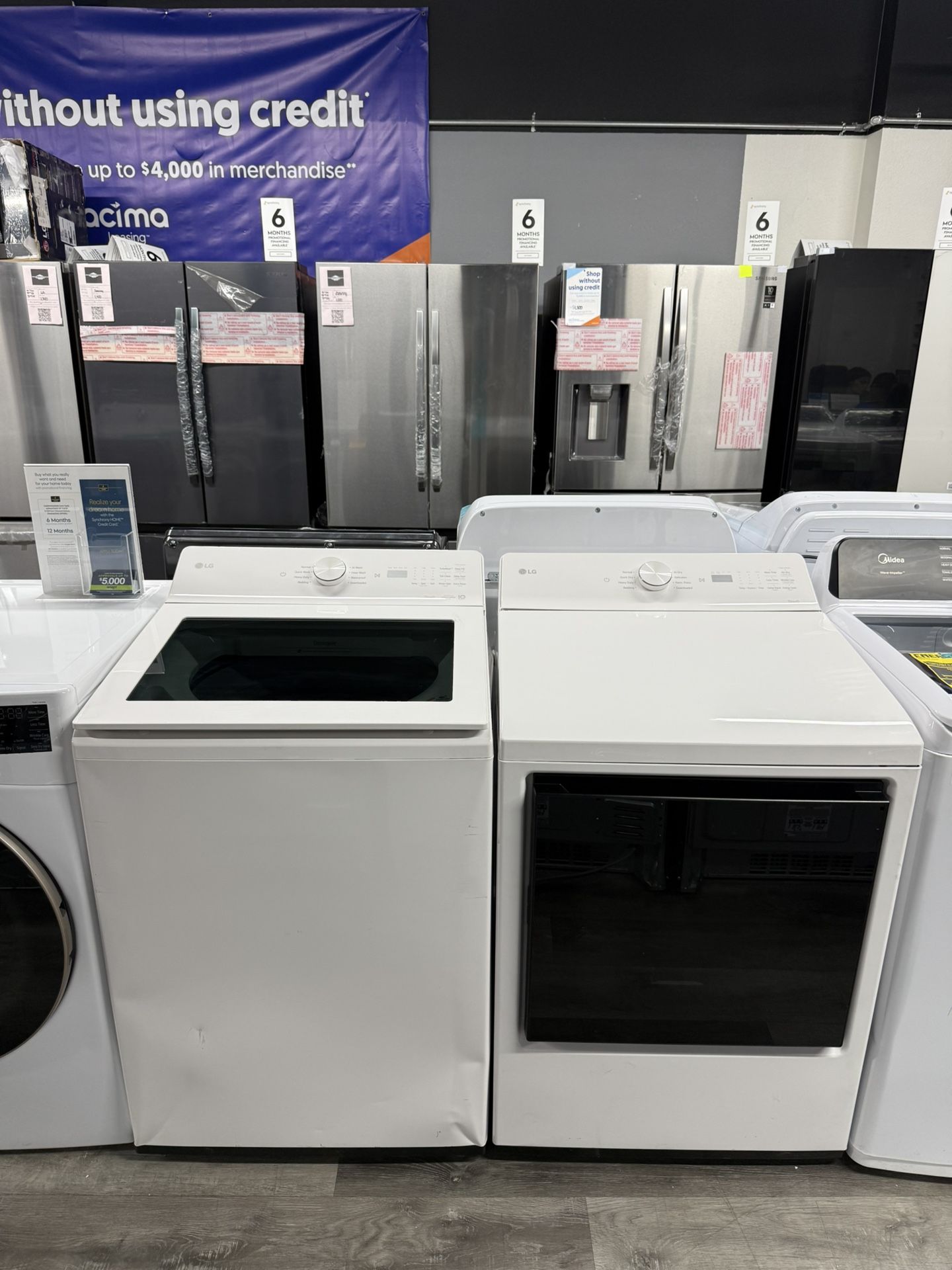 LG 4.8 Cubic Ft. Top Load Washer With Agitator And Gas Dryer Laundry Pair💥NEW SCRATCH AND DENT DEALS💥