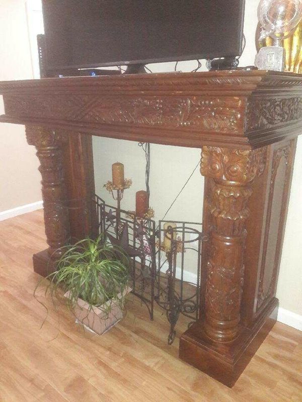 Mahogany Solid Wood Fireplace Mantel For In Houston Tx Offerup