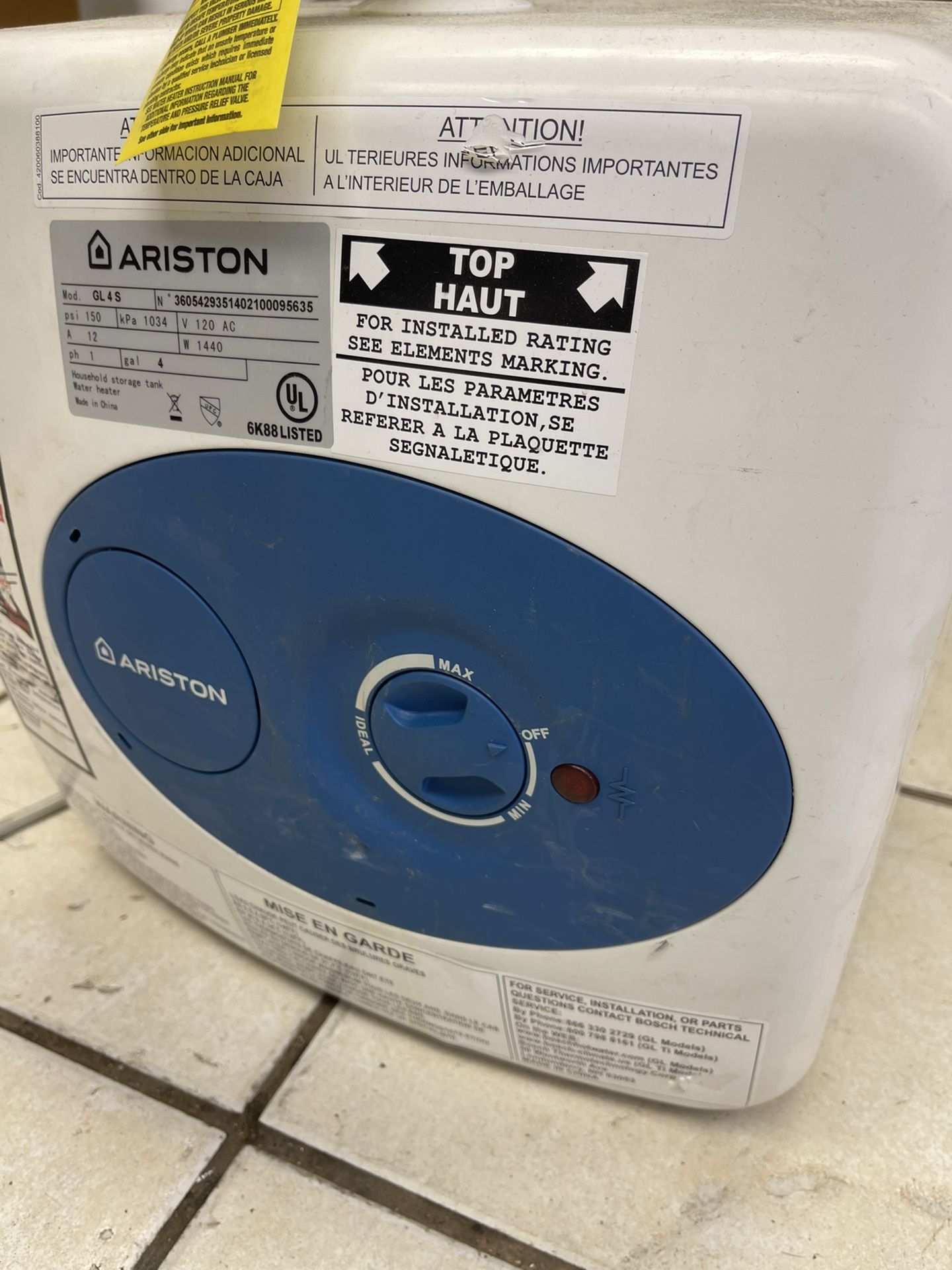 Water Heater Ariston GL4S