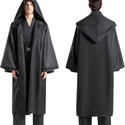 Jedi / Robe / Tunic Costume - Black - Kids Size 12
