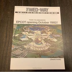 Disney Cast Member 1978 Newsletter Covering The Opening Of EPCOT!