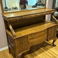 Antique Tiger Oak Sideboard $350.00 OBO