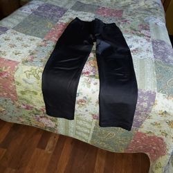 Womens black leather jeans 