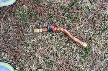 corrugated copper water heater connector,