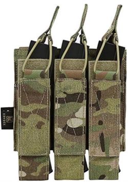KRIDEX Open Top Triple MP7, MP5, MP9 Magazine Pouches Molle. New With Tags.
