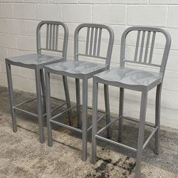 Set of Metal Bar Stools
