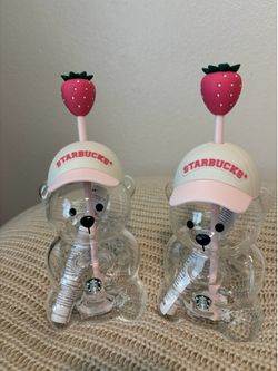 Pink Bearista Starbucks Cup