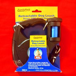 NEW Retractable Dog Leash With 20PC Waste Bags