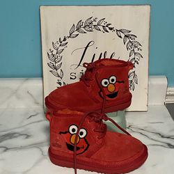 Ugg Sesame Street Elmo Red Winter Comfort Boots Kid Size 13