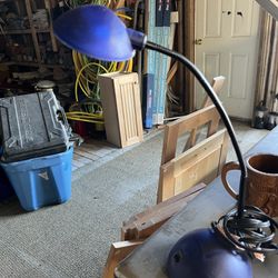 Blue Gooseneck Lamp