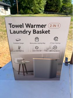 ✨ Brand New – 2-in-1 Towel Warmer + Laundry Basket ✨