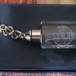 Vintage 1989 Universal Studios Orlando Light Up Crystal Key Chain NIB