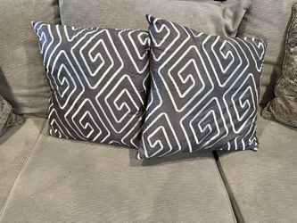 Pair of Grey Throw Pillows
