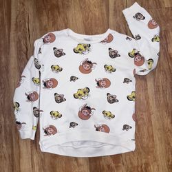 Disney The Lion King Kids Size Large 10/12 long sleeve sweatshirt Simba Timon Pe