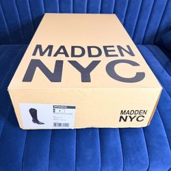 Madden NYC Women’s Tall Western Boots – Black Leather, Classic Cowboy Style”